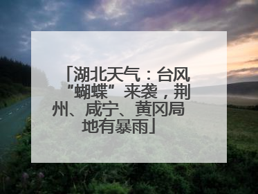 湖北天气：台风“蝴蝶”来袭，荆州、咸宁、黄冈局地有暴雨